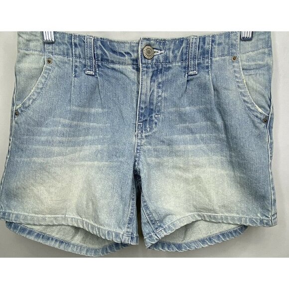 Mossimo Supply Co Juniors Jean Shorts 11 Light Blue White Distressed Denim - Picture 1 of 12